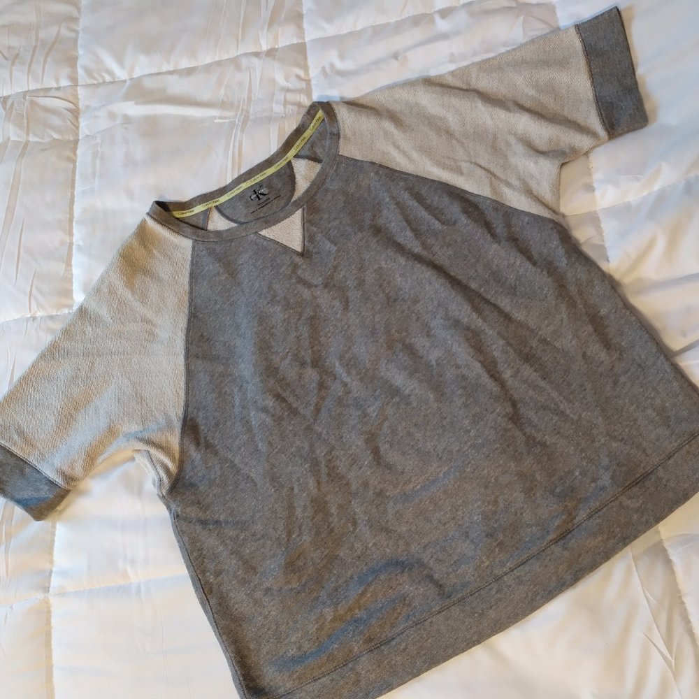 Calvin Klein Light Sweater Gray and Dark Grey XXL
